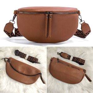 Boho Soft Faux Leather crossbody bag